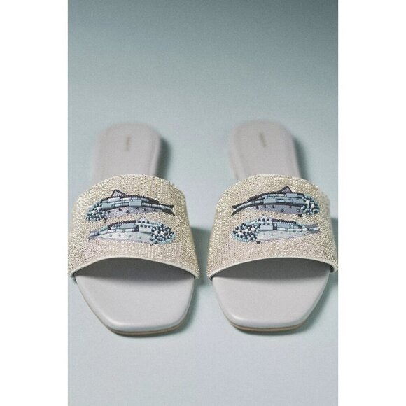 Anthropologie Shoes - The Fiona Beaded Slide Sandals by Maeve 36